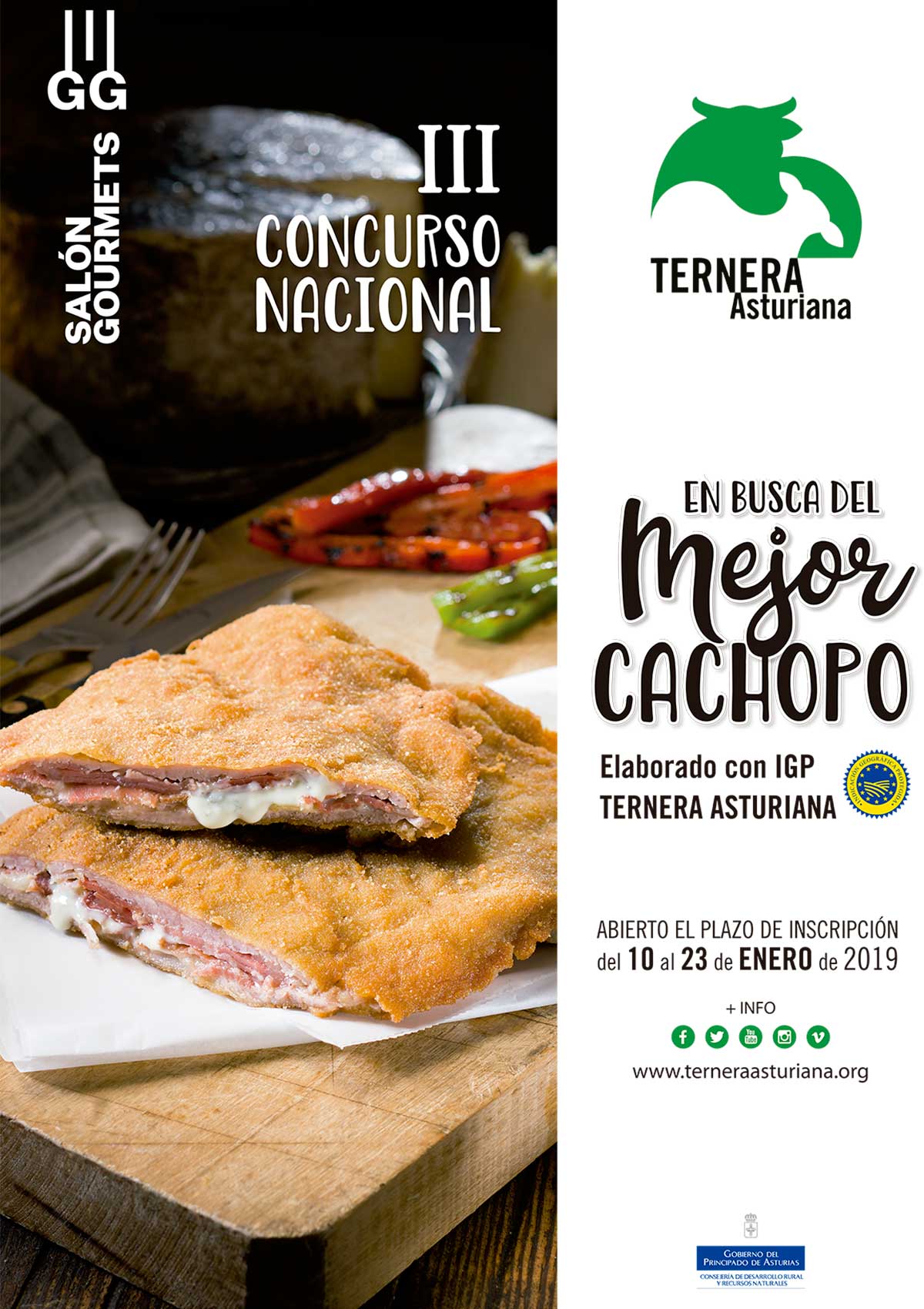 Comienza eI III Concurso Nacional “En busca del Mejor Cachopo elaborado con Ternera Asturiana I.G.P.”