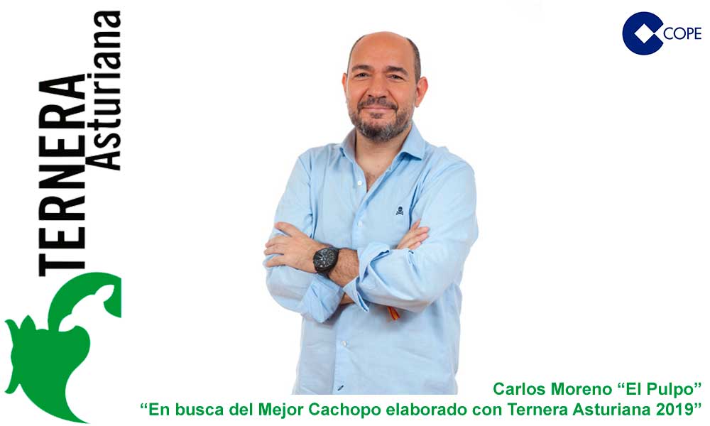 Carlos Moreno “El Pulpo”, presentador del Concurso “En busca del Mejor Cachopo elaborado con Ternera Asturiana 2019”