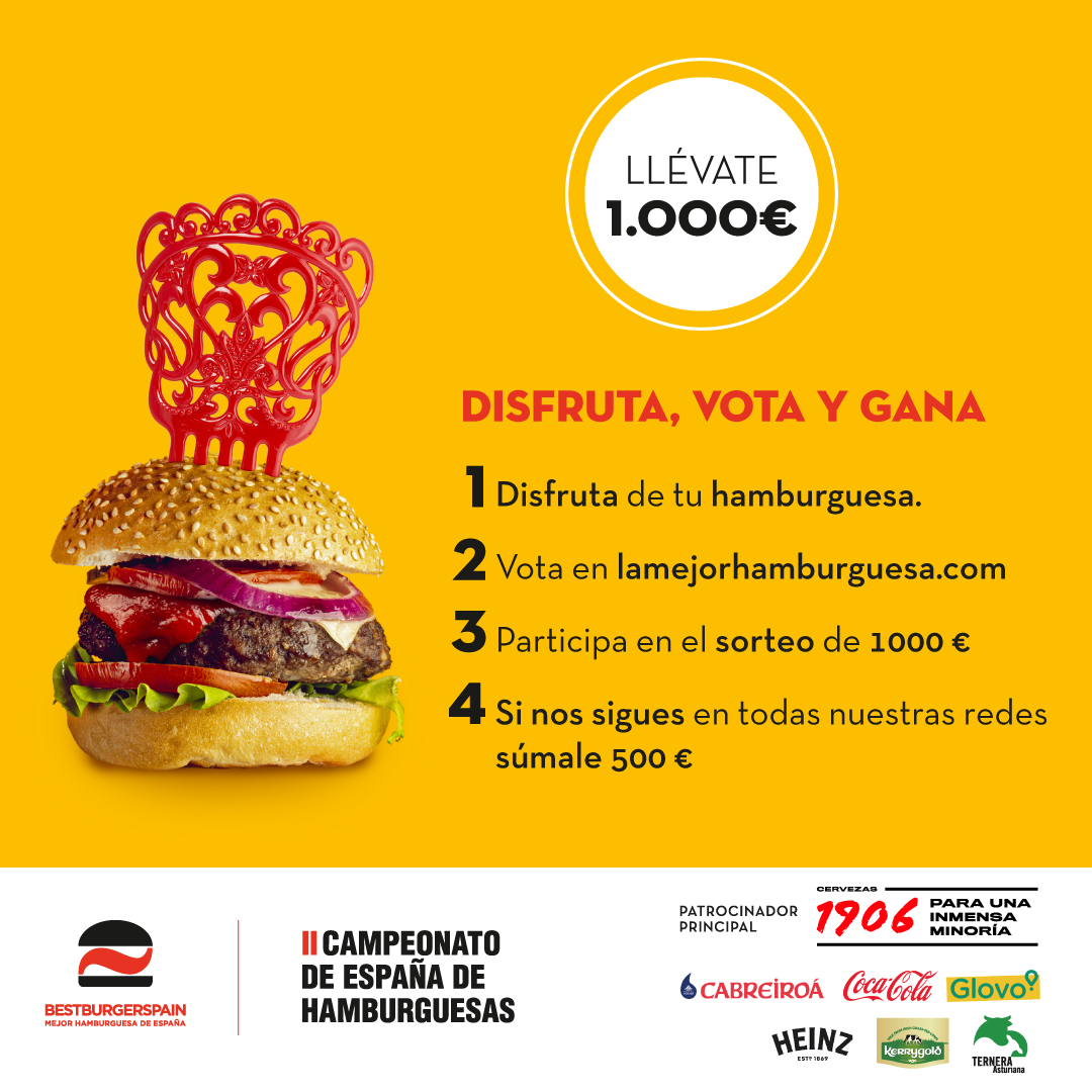 Tras el éxito de la 1ª convocatoria, arranca la 2ª edición de “Best Burger Spain” con más más de doscientos cuarenta restaurantes, bares y hamburgueserías participantes en toda España.
