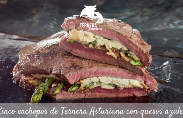 Cinco cachopos de Ternera Asturiana con quesos azules
