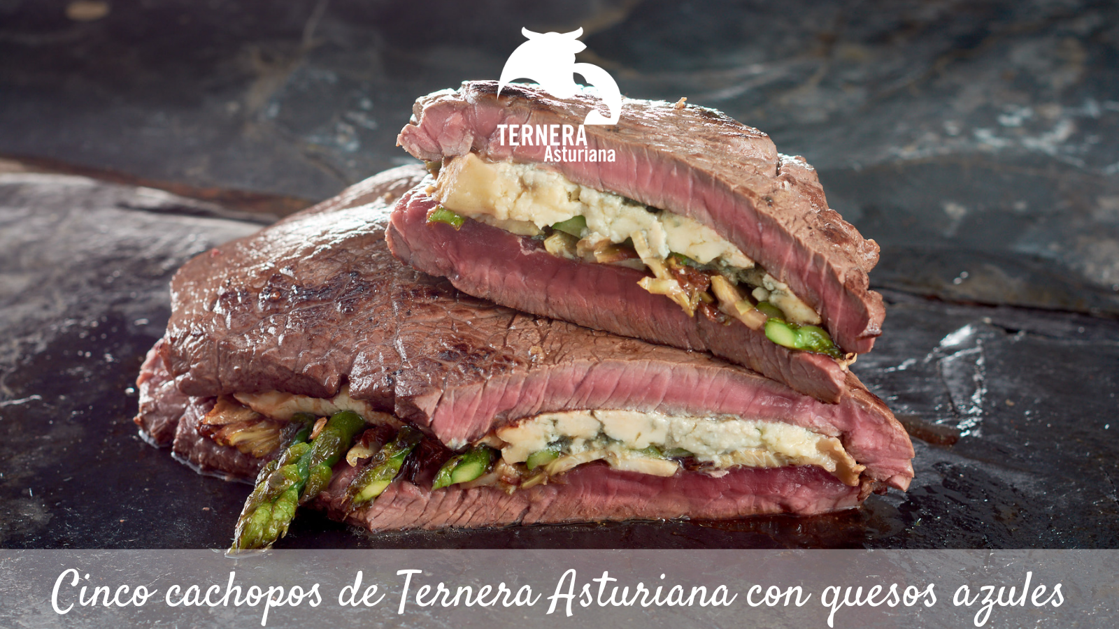 Cinco cachopos de Ternera Asturiana con quesos azules