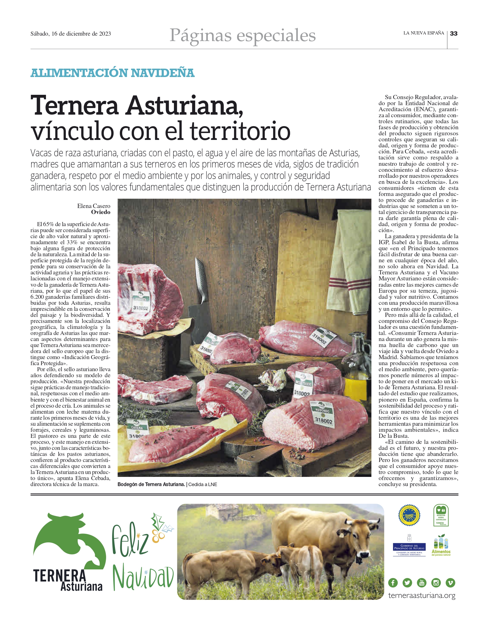 Ternera Asturiana, vínculo con el territorio