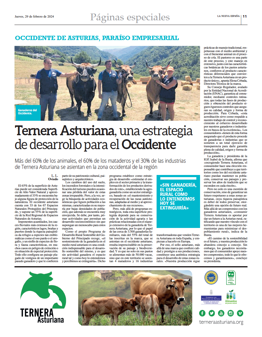 Ternera Asturiana, una estrategia de desarrollo para el Occidente asturiano