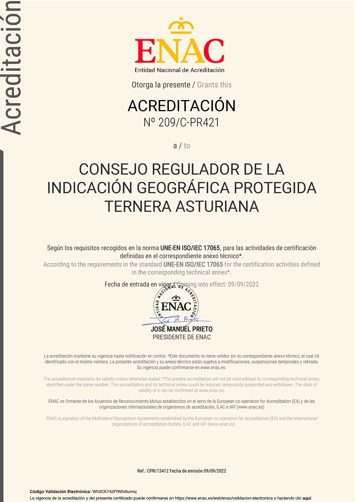 Ternera Asturiana ENAC