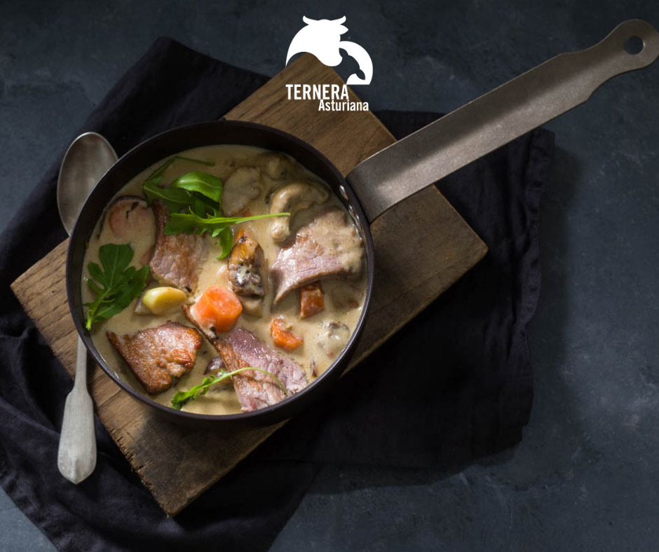 Guiso de Ternera Asturiana con leche y manzana